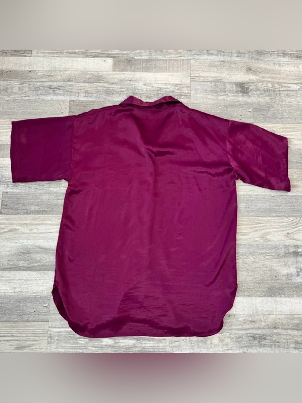 Gold Label Victorias Secret purple satin sleep shirt size medium/large I19 - Picture 5 of 6